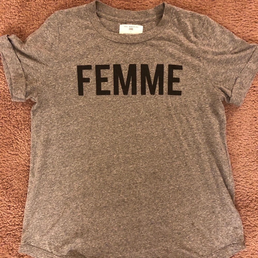 Femme rolled sleeve tee